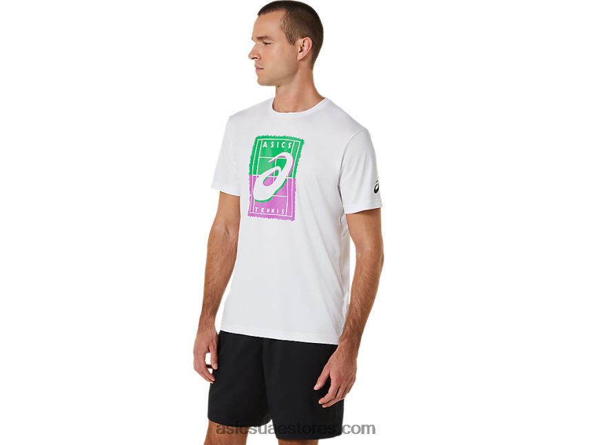 Asics أبيض لامع الرجال المحكمة gs الرسم المحملة 2N24DJ525