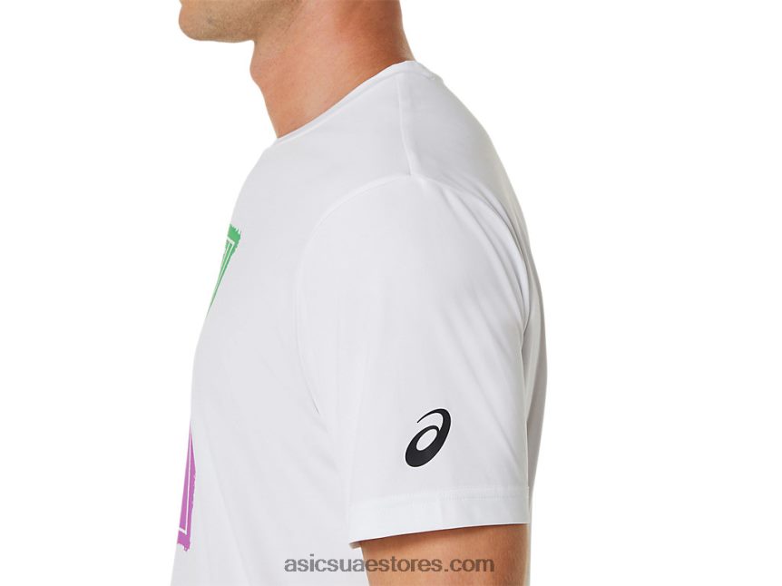 Asics أبيض لامع الرجال المحكمة gs الرسم المحملة 2N24DJ525