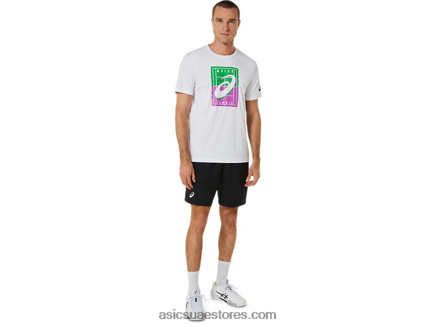 Asics أبيض لامع الرجال المحكمة gs الرسم المحملة 2N24DJ525