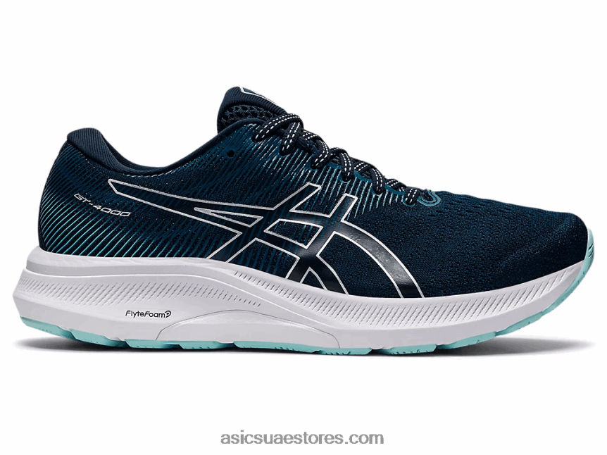 Asics الأزرق الفرنسي / الفضة النقية gt-4000 3 عريض 2N24DJ2655