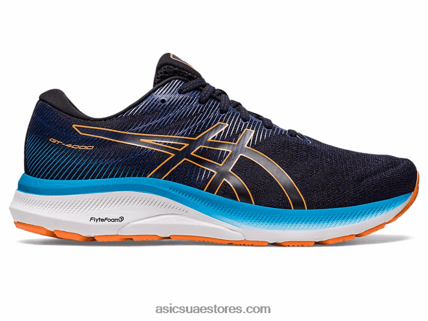 Asics أسود / شمس خوخ gt-4000 3 عريض 2N24DJ566