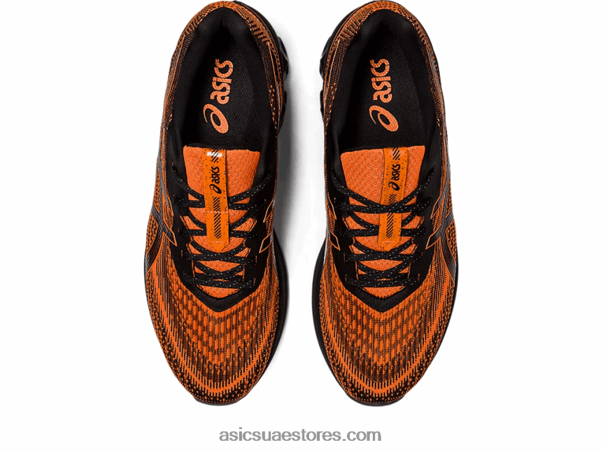 Asics أسود / habanero هلام الكم 180 السابع 2N24DJ629
