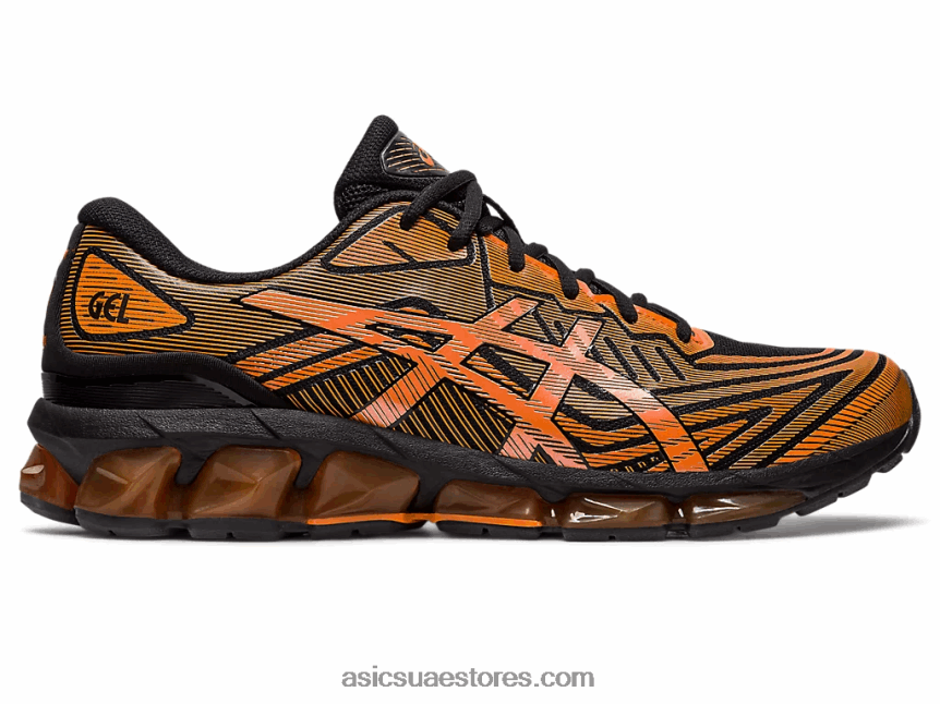 Asics أسود / habanero جل الكم 360 السابع 2N24DJ615