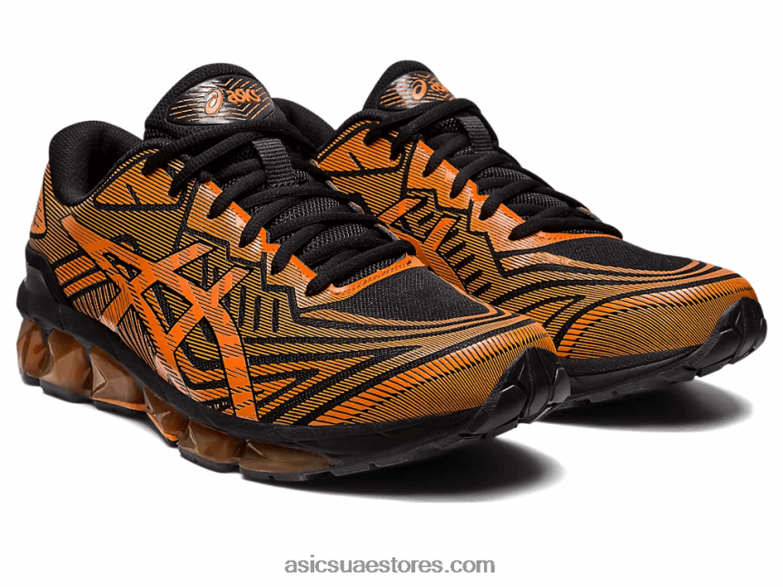 Asics أسود / habanero جل الكم 360 السابع 2N24DJ615