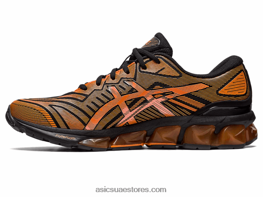 Asics أسود / habanero جل الكم 360 السابع 2N24DJ615