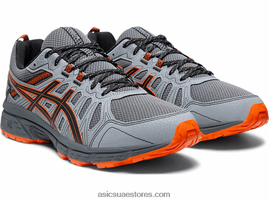 Asics الناقل الرمادي / habanero جل فينشر 7 عريض للغاية 2N24DJ2110
