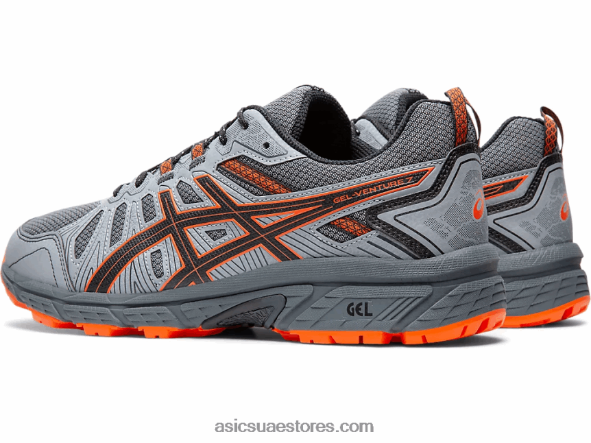 Asics الناقل الرمادي / habanero جل فينشر 7 عريض للغاية 2N24DJ2110