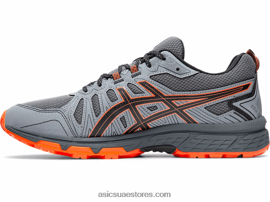 Asics الناقل الرمادي / habanero جل فينشر 7 عريض للغاية 2N24DJ2110