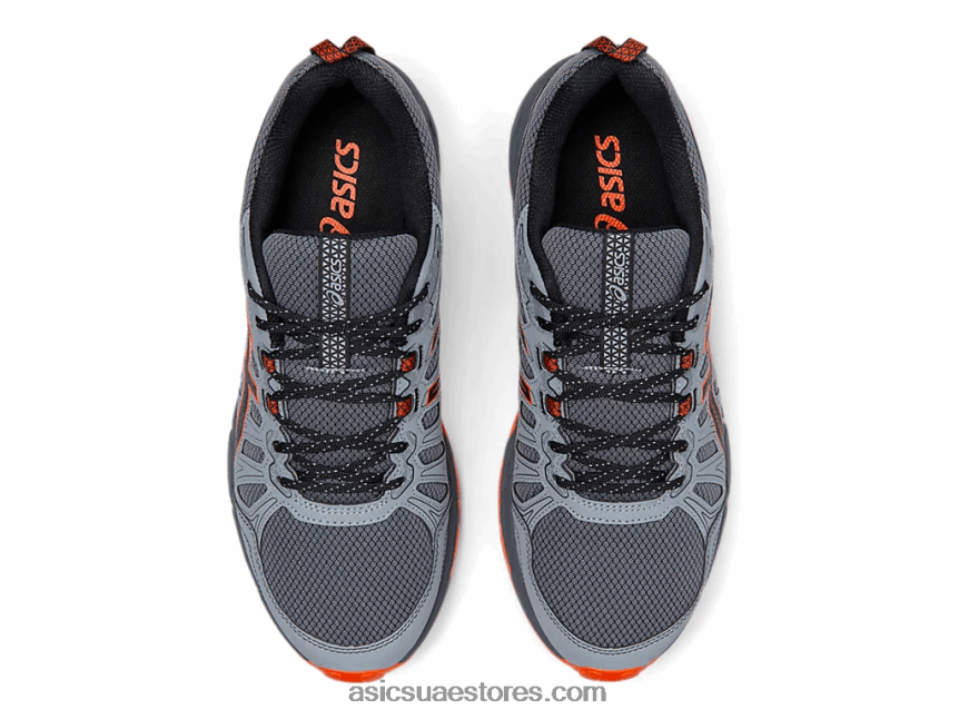 Asics الناقل الرمادي / habanero جل فينشر 7 عريض للغاية 2N24DJ2110