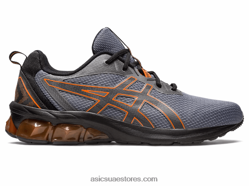 Asics الرمادي الصلب / habanero هلام الكم 90 رابعا 2N24DJ128