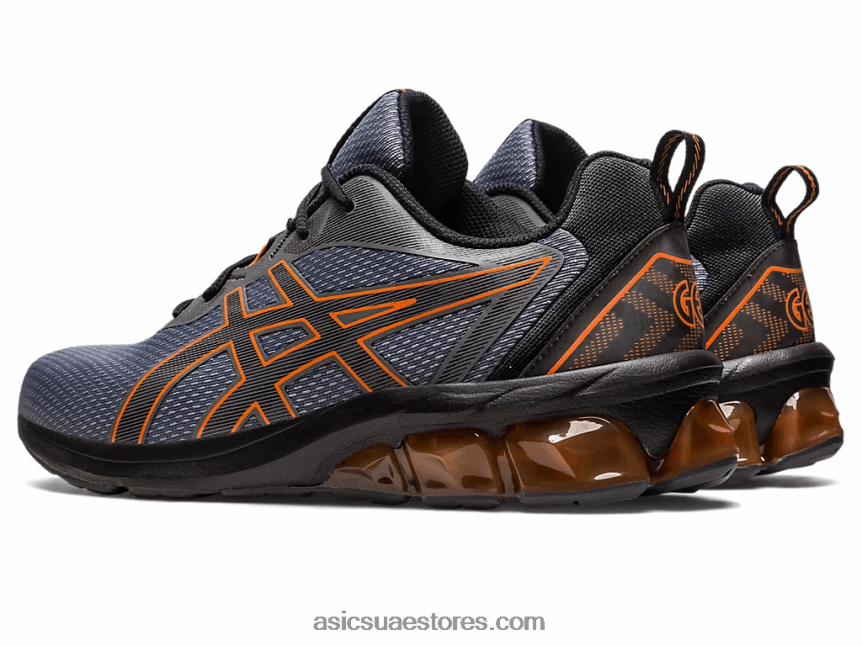 Asics الرمادي الصلب / habanero هلام الكم 90 رابعا 2N24DJ128