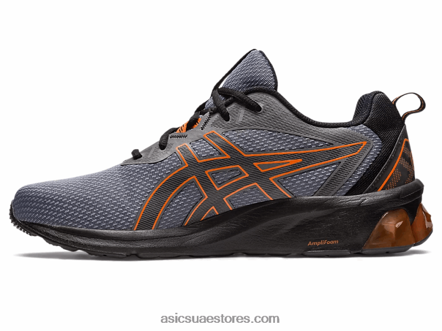 Asics الرمادي الصلب / habanero هلام الكم 90 رابعا 2N24DJ128
