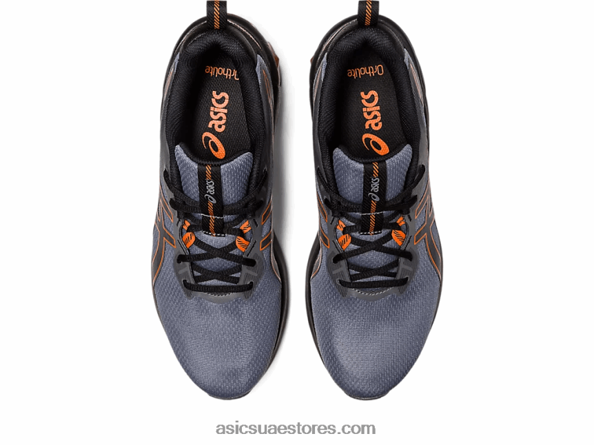 Asics الرمادي الصلب / habanero هلام الكم 90 رابعا 2N24DJ128
