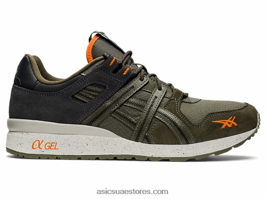 Asics قماش الزيتون / habanero إعادة gt-ii 2N24DJ1259