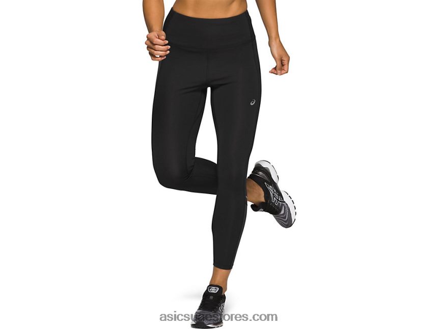 Asics أداء أسود / رمادي جرافيت المرأة طوكيو highwaist ضيق 2N24DJ4192