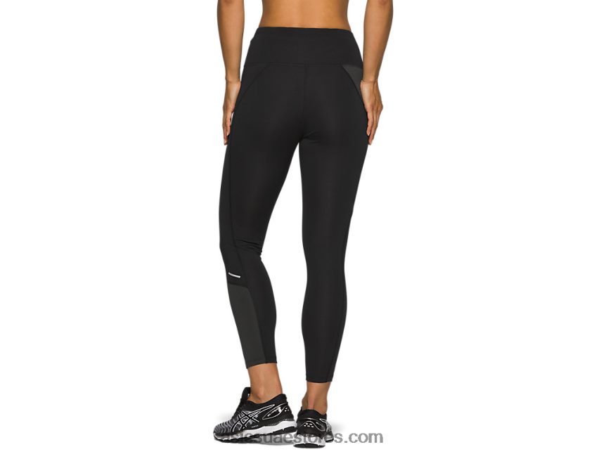 Asics أداء أسود / رمادي جرافيت المرأة طوكيو highwaist ضيق 2N24DJ4192