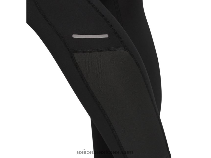 Asics أداء أسود / رمادي جرافيت المرأة طوكيو highwaist ضيق 2N24DJ4192