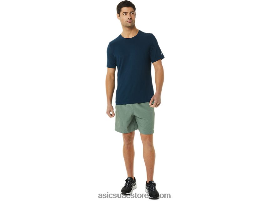 Asics هيذر محرك البحيرة قميص رجالي بأكمام قصيرة من hthr tech 2N24DJ1449