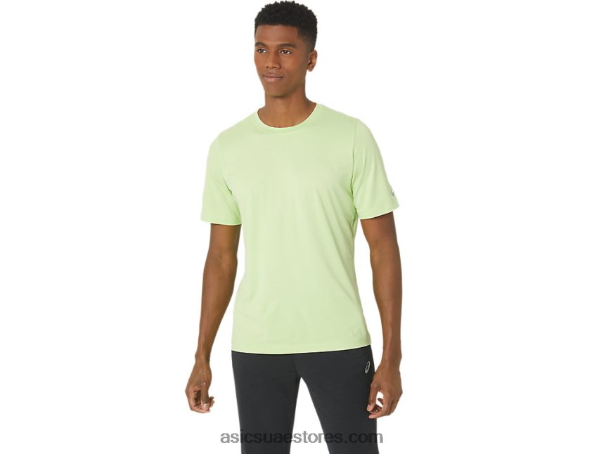 Asics هيذر الجير الأخضر قميص رجالي بأكمام قصيرة من hthr tech 2N24DJ16