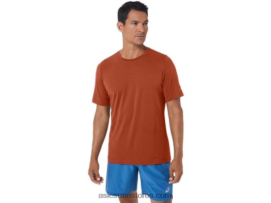Asics هيذر لاتيه سبايس قميص رجالي بأكمام قصيرة من hthr tech 2N24DJ163