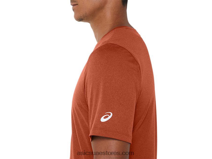 Asics هيذر لاتيه سبايس قميص رجالي بأكمام قصيرة من hthr tech 2N24DJ163
