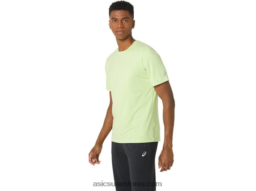 Asics هيذر الجير الأخضر قميص رجالي بأكمام قصيرة من hthr tech 2N24DJ16