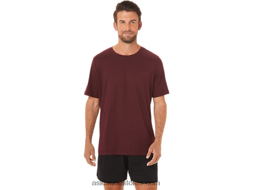 Asics هيذر المريخ العميق قميص رجالي بأكمام قصيرة من hthr tech 2N24DJ1703