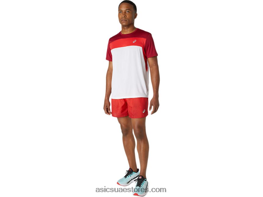 Asics أحمر كهربائي / بورجوندي الرجال kasane قصيرة 2N24DJ1776