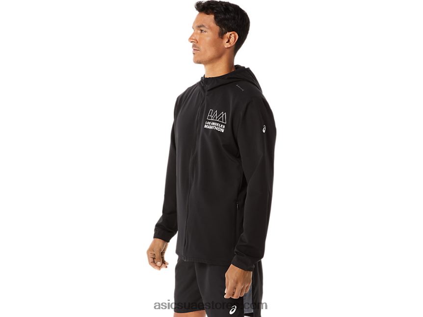 Asics أسود الأداء سترة جاهزة للرجال lam 2N24DJ1345