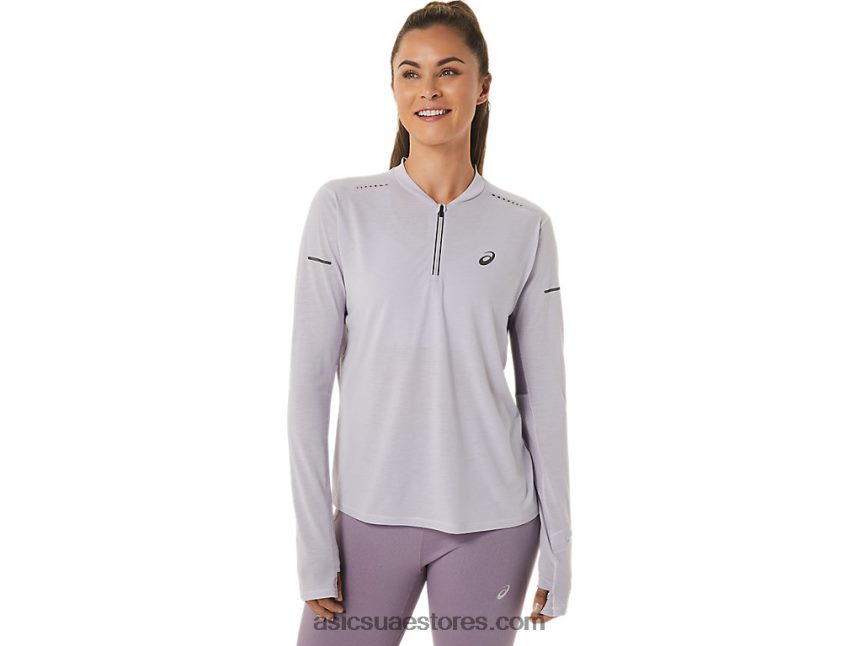 Asics الغسق البنفسجي / الكوارتز البنفسجي المرأة metarun 1/2 الرمز البريدي طويلة الأكمام الأعلى 2N24DJ2480
