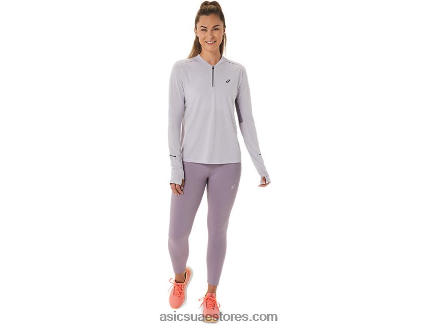 Asics الغسق البنفسجي / الكوارتز البنفسجي المرأة metarun 1/2 الرمز البريدي طويلة الأكمام الأعلى 2N24DJ2480