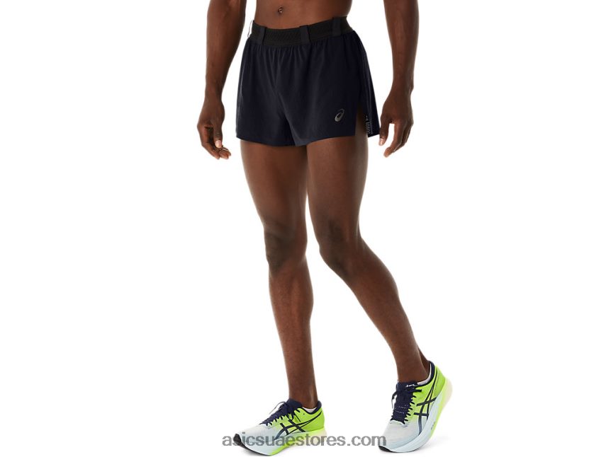 Asics أسود الأداء الرجال metarun انقسام قصير 2N24DJ515