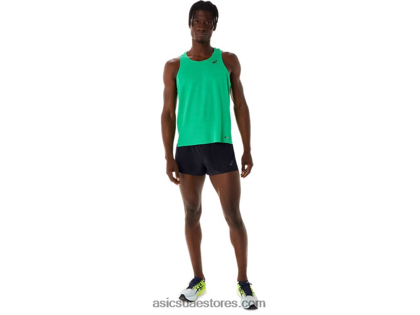 Asics أسود الأداء الرجال metarun انقسام قصير 2N24DJ515