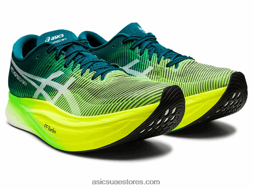 Asics صنوبر مخملي / أصفر أمان metaspeed السماء + 2N24DJ1254