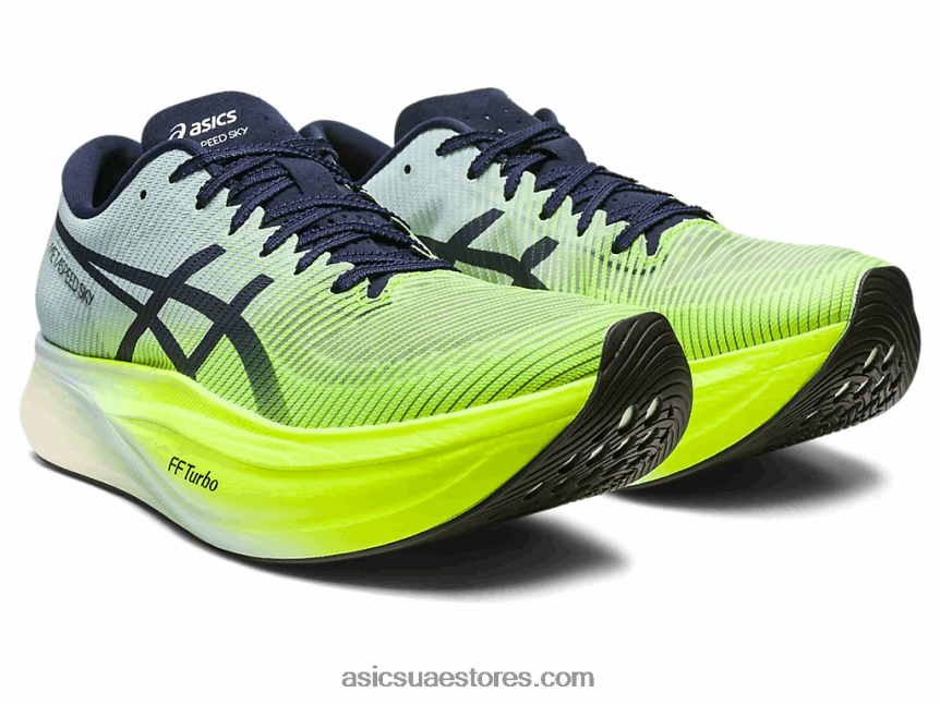 Asics خطر أخضر / السماء metaspeed السماء + 2N24DJ151