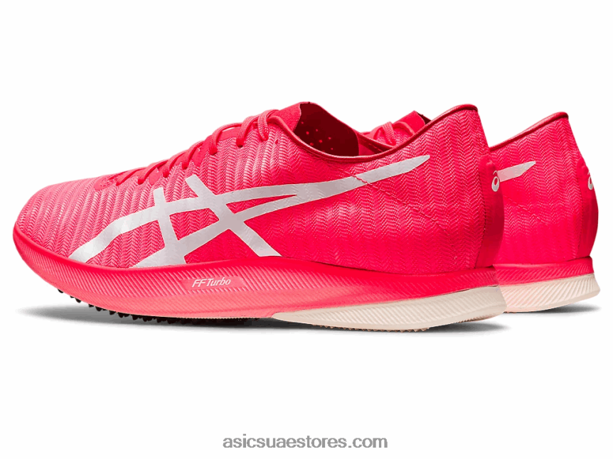 Asics المغنية الوردي / الأبيض metaspeed لد 2N24DJ309