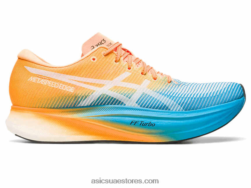 Asics جزيرة البوب ​​الأزرق / البرتقالي metaspeed edge + 2N24DJ613