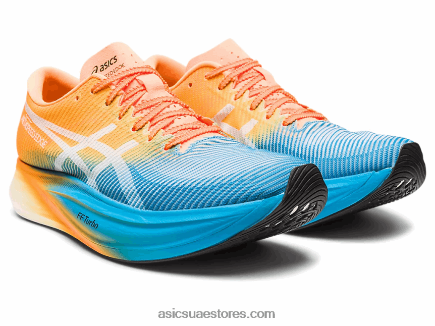 Asics جزيرة البوب ​​الأزرق / البرتقالي metaspeed edge + 2N24DJ613