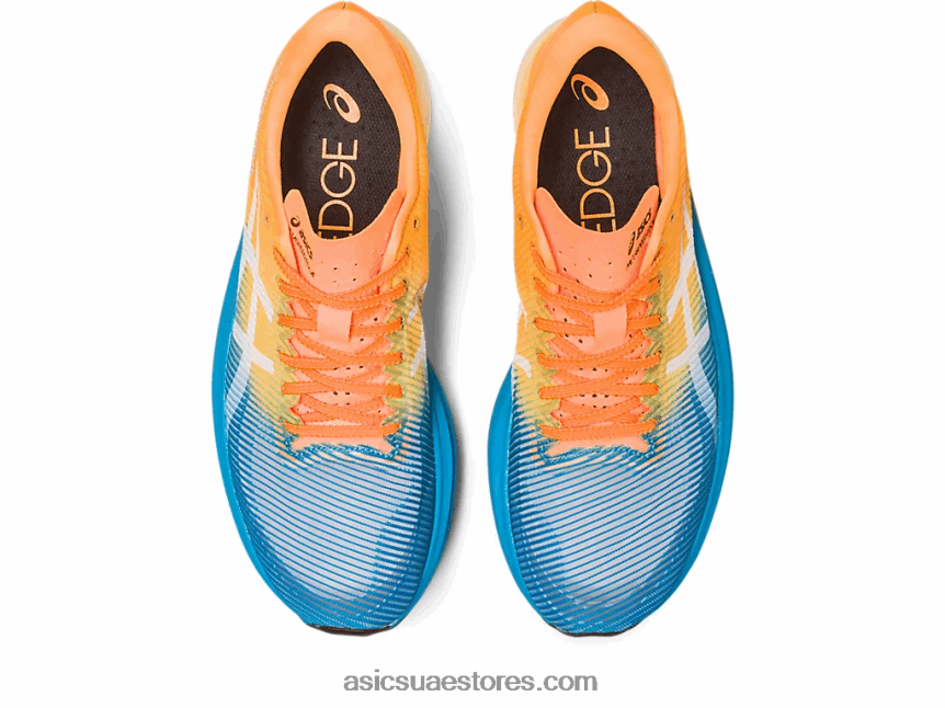 Asics جزيرة البوب ​​الأزرق / البرتقالي metaspeed edge + 2N24DJ613