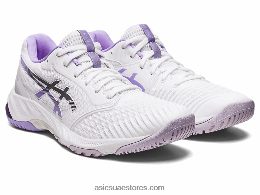 Asics أبيض / بنفسجي رقمي netburner البالستية صص .3 2N24DJ2580