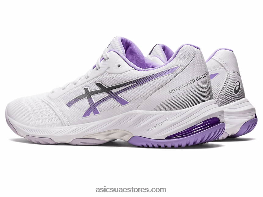 Asics أبيض / بنفسجي رقمي netburner البالستية صص .3 2N24DJ2580