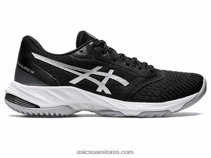 Asics أسود / فضي نقي netburner البالستية صص .3 2N24DJ3103