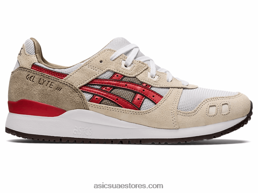 Asics تنبيه الدخان الرمادي / الأحمر جل لايت الثالث og 2N24DJ1094