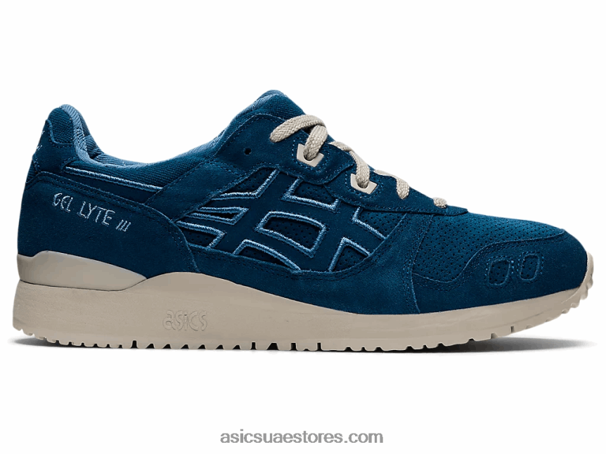Asics نيلي فاتح / رمادي دخان جل لايت الثالث og 2N24DJ1294