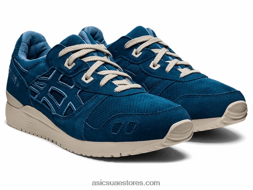 Asics نيلي فاتح / رمادي دخان جل لايت الثالث og 2N24DJ1294
