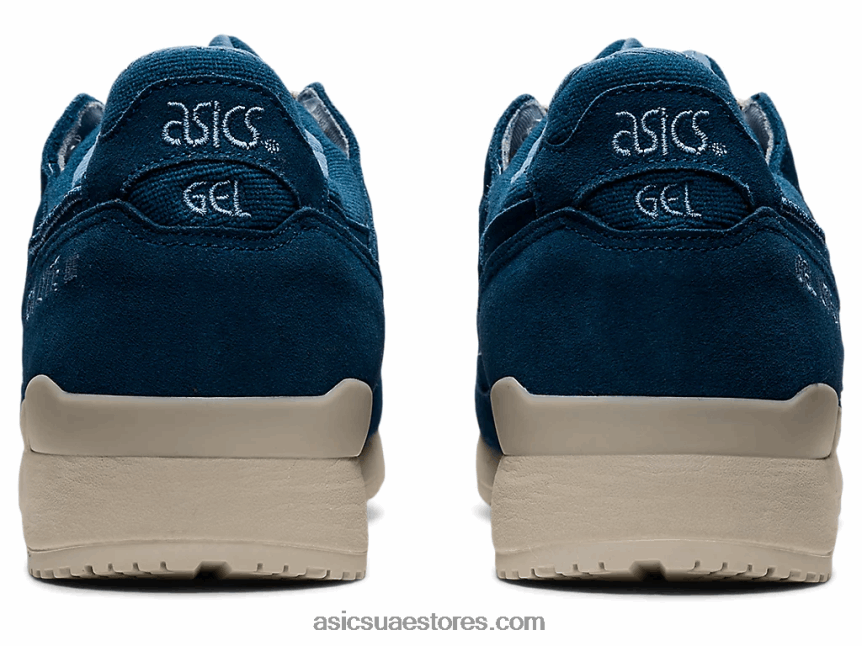 Asics نيلي فاتح / رمادي دخان جل لايت الثالث og 2N24DJ1294