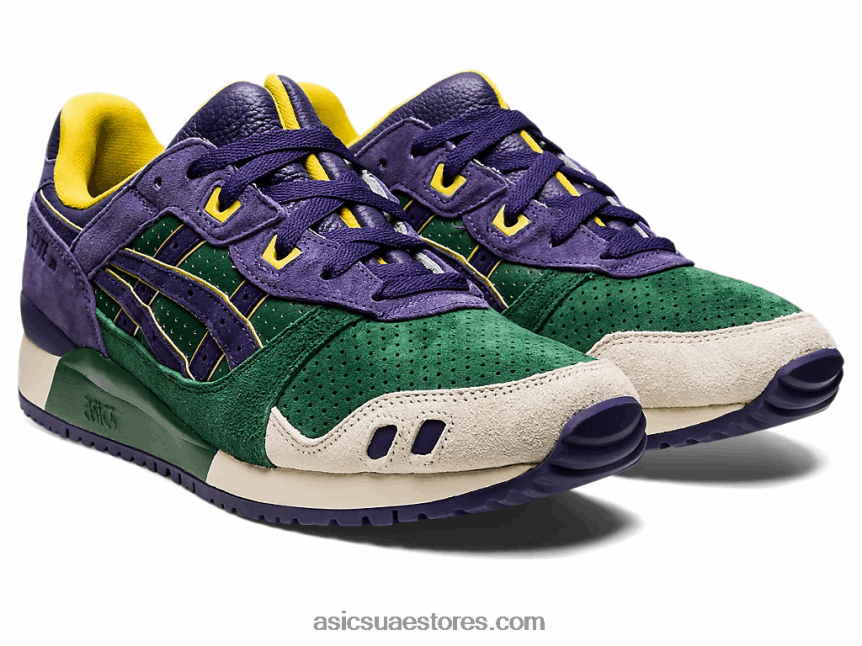 Asics صياد أخضر / بنفسجي غير لامع جل لايت الثالث og 2N24DJ1330