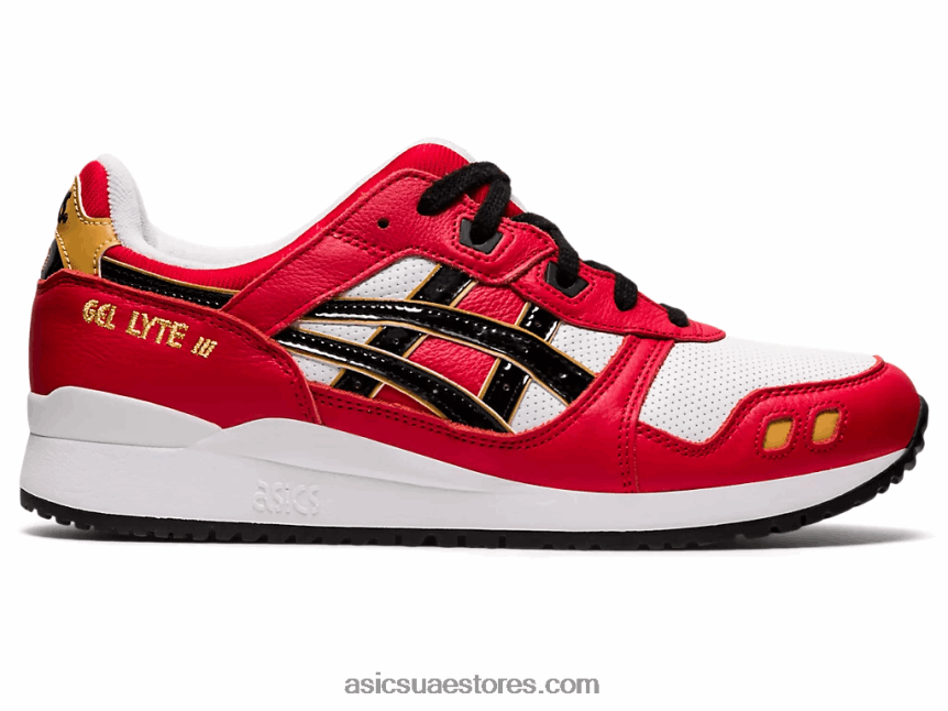 Asics كلاسيك أحمر / أسود جل لايت الثالث og 2N24DJ1656