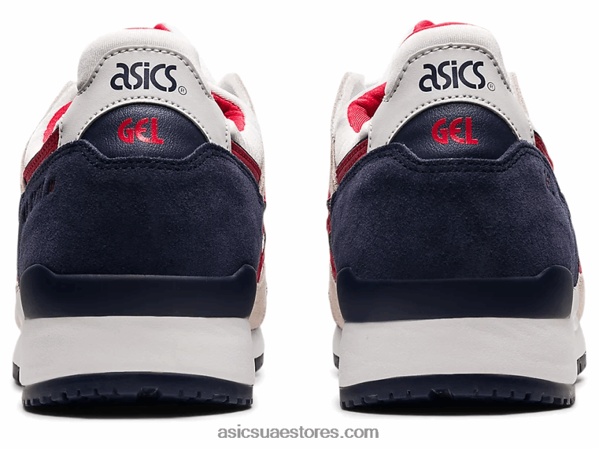 Asics أبيض / أحمر كلاسيكي جل لايت الثالث og 2N24DJ1903
