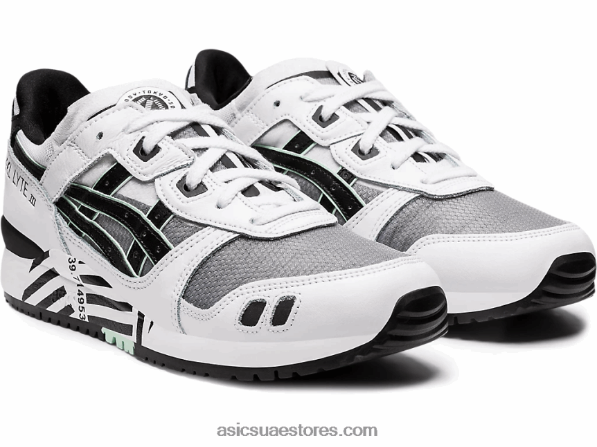 Asics أبيض أسود جل لايت الثالث og 2N24DJ4169